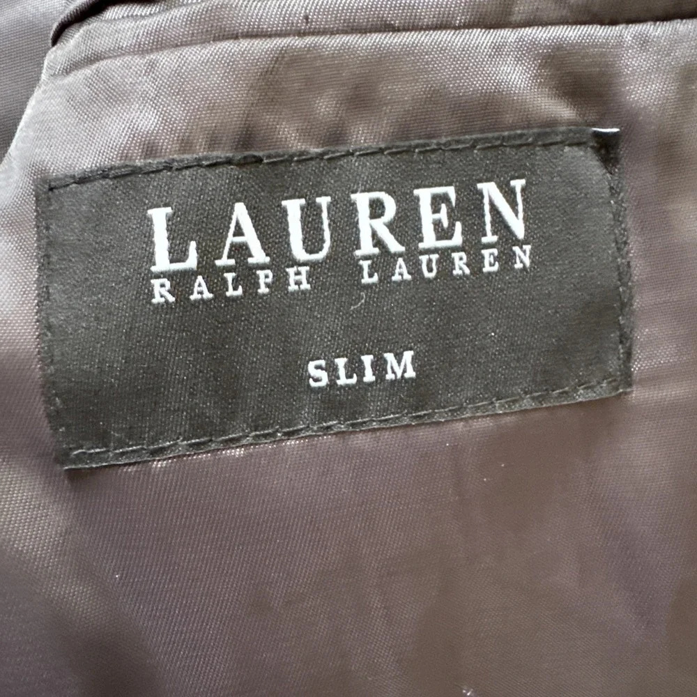 Lauren Ralph Lauren Slim Blazer Mens 40S Wool Charcoal‎ Grey Sport Jacket #812